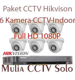 paket 6 kamera cctv hikvision solo raya