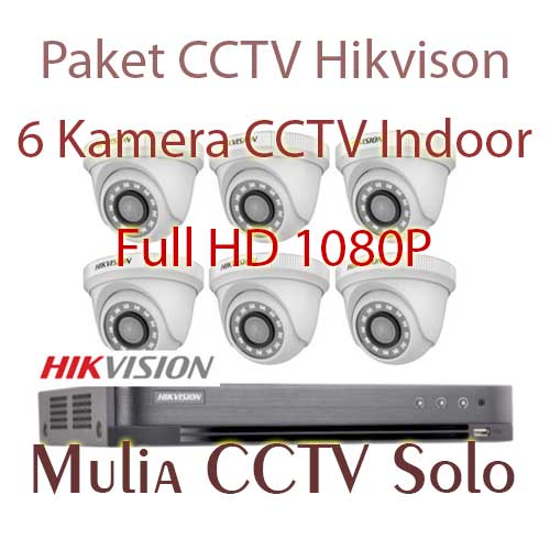 toko jual paket cctv 6 kamera indoor hikvision lengkap siap pasang di kota surakarta harga termurah
